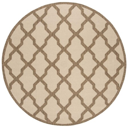 Safavieh Linden 100 6 ft. x 7 in. Round Area Rug Cream & Beige LND122C-6R